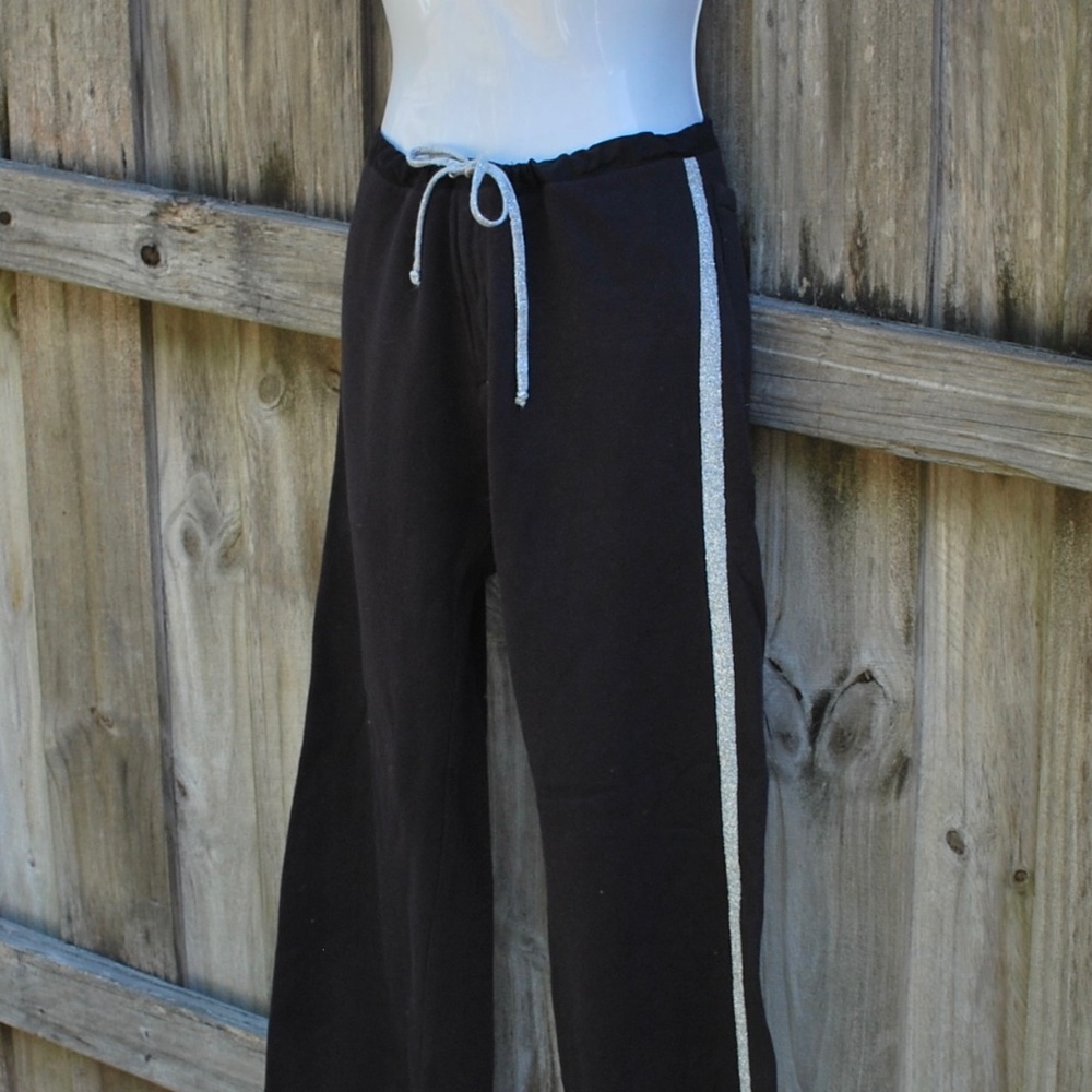 Kristensen Du Nord Pants with Tie Waist Metallic Side Stripe Size Small EUC